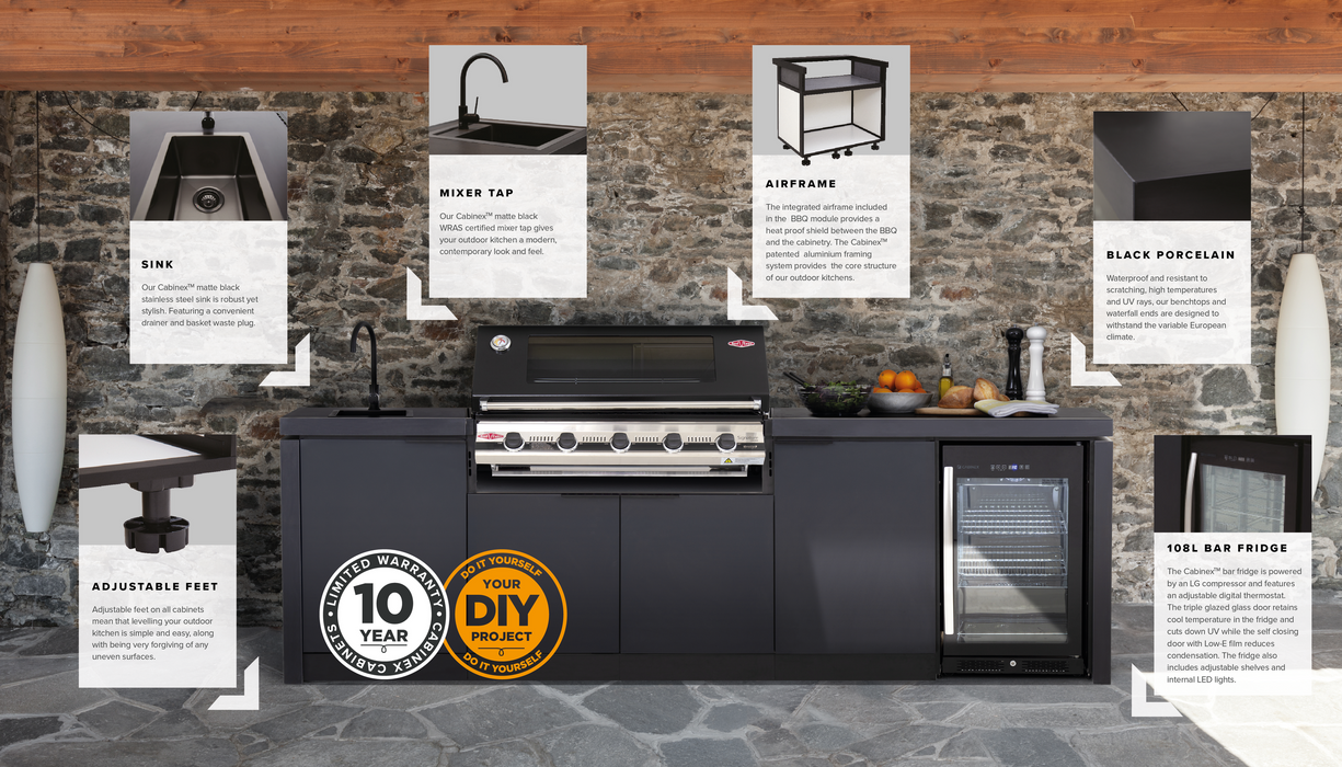 Cabinex Classic Kitchen paired with BeefEater 7000 Premium Series Grill