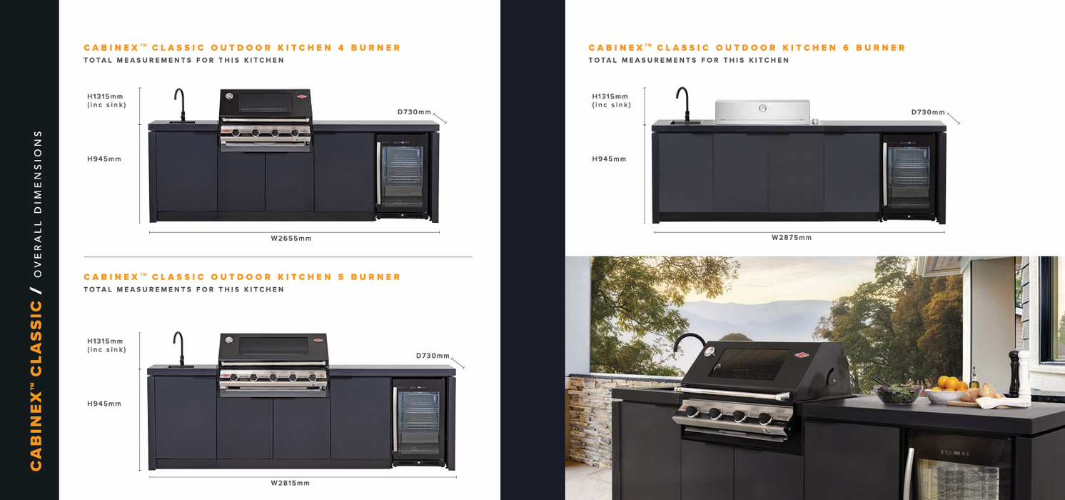 Cabinex Classic Kitchen paired with BeefEater ProLine 6 Burner BBQ