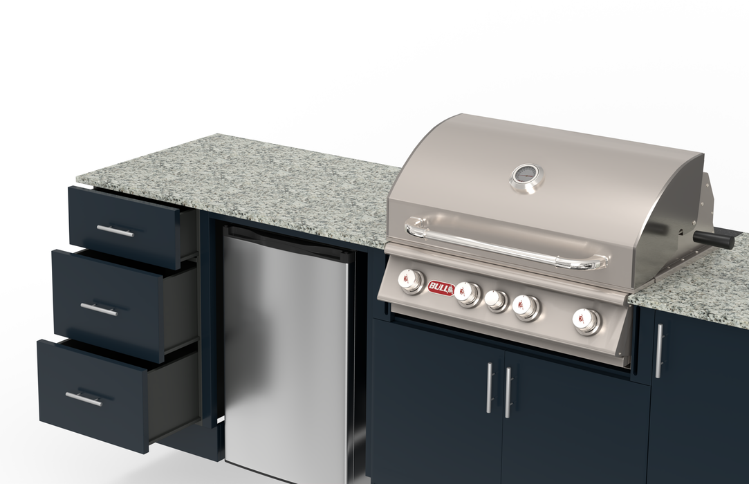 DuraBull™ Charleston Kitchen with Outlaw Grill & Standard Fridge